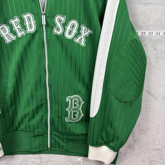 Mitchell & Ness Boston Red Sox Green Men Track Jacket Size L MLB Licensed Y2K - Picture 4 of 10